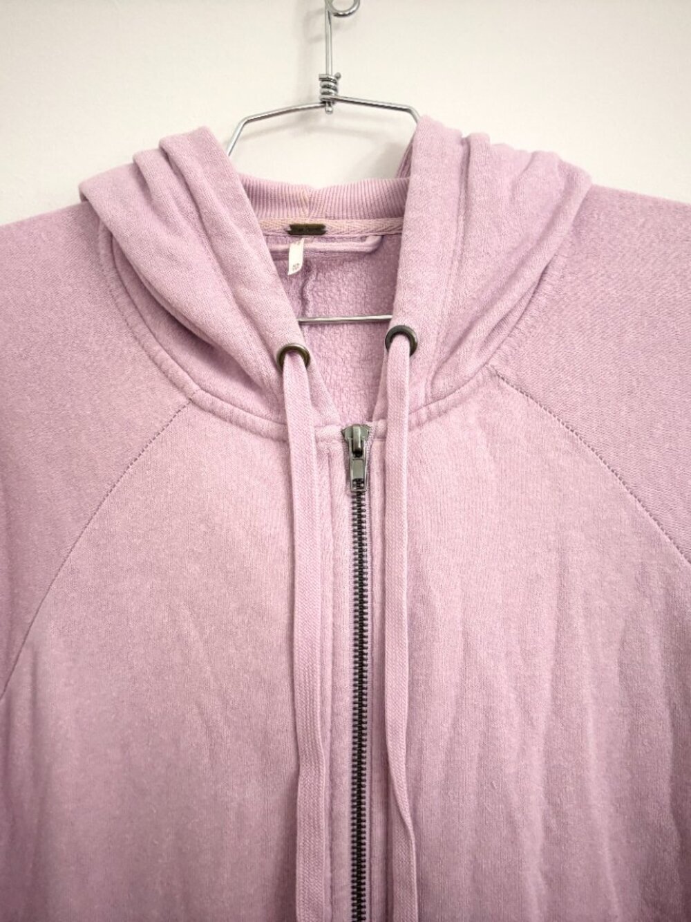 Free People Lavender Pink Oversized Long Zip Up Sweater Hoodie - XS - Picture 4 of 14